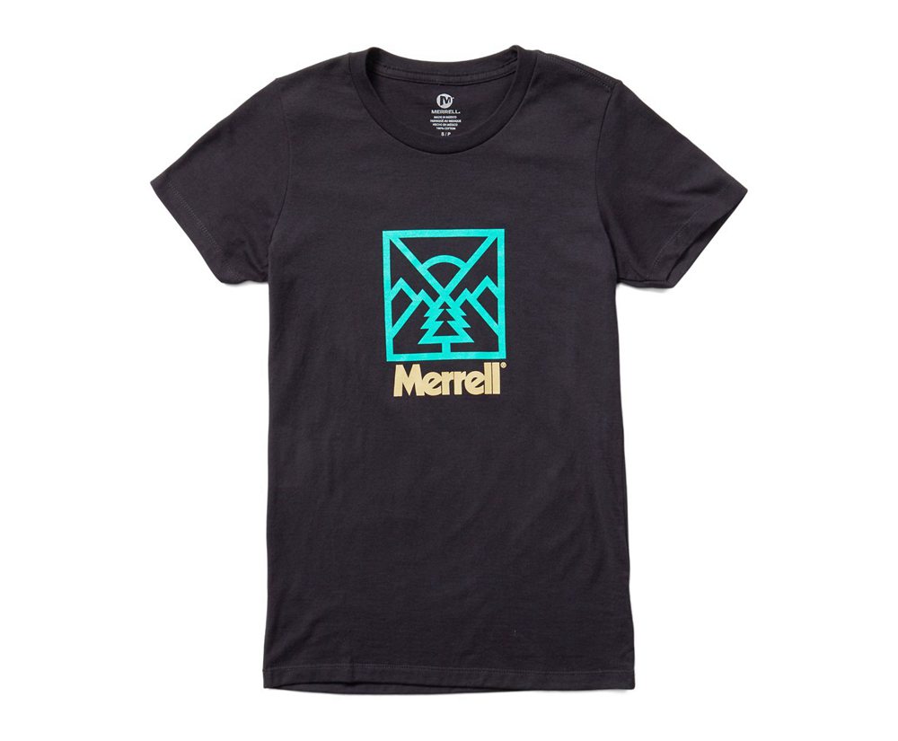 Merrell Short Sleeve Black - Stamp Tee - Womens 23EIURCYT